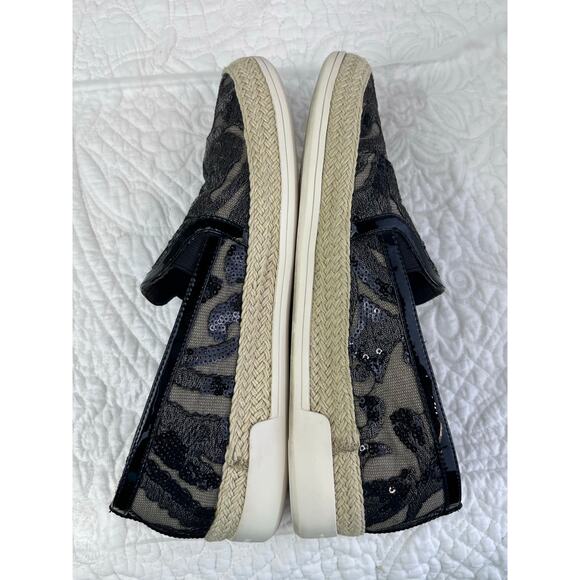 Donald J. Pliner Black and Gray Sequin Loafers - Picture 6 of 10